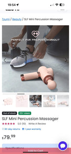 (NEW, MSRP $79.99) SLF Mini Percussion Massager