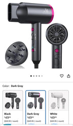 (MSRP $49.99) ANNE BETTY Ionic 1800W Hair Dryer with Diffuser & Nozzle