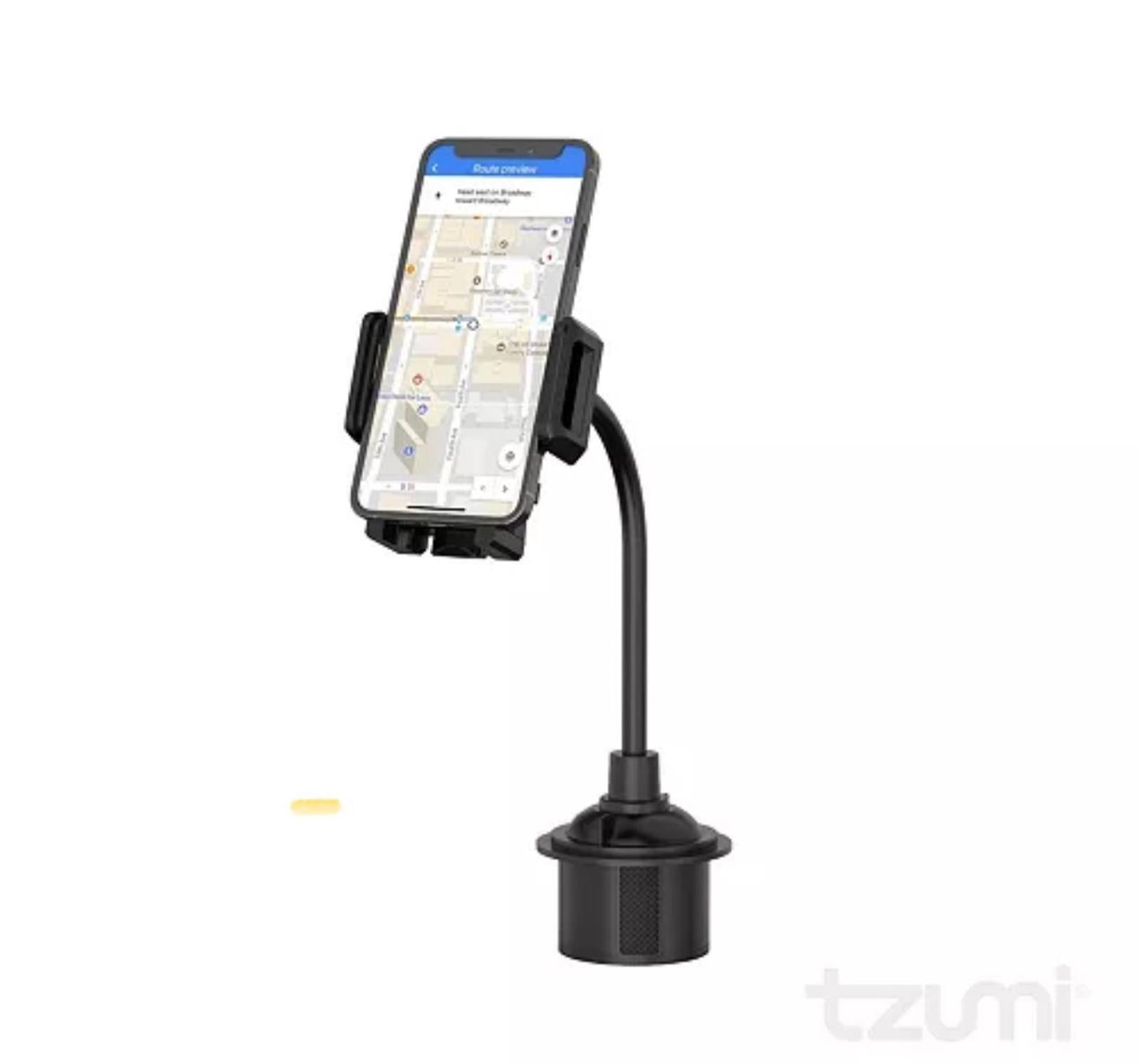 (NEW, $25 MSRP) FlexiView Car Cup Holder Phone Mount, Gooseneck Phone Holder