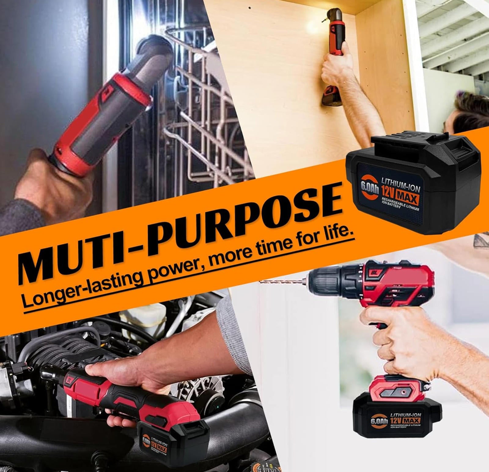 (MSRP $49.99) PWRCORE 12V 6.0Ah Lithium-Ion Battery – fits SKIL tools
