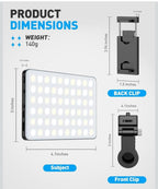 (NEW, MSRP $49) Portable LED Selfie / Fill Photo Light, USB-C, 4800mAh battery