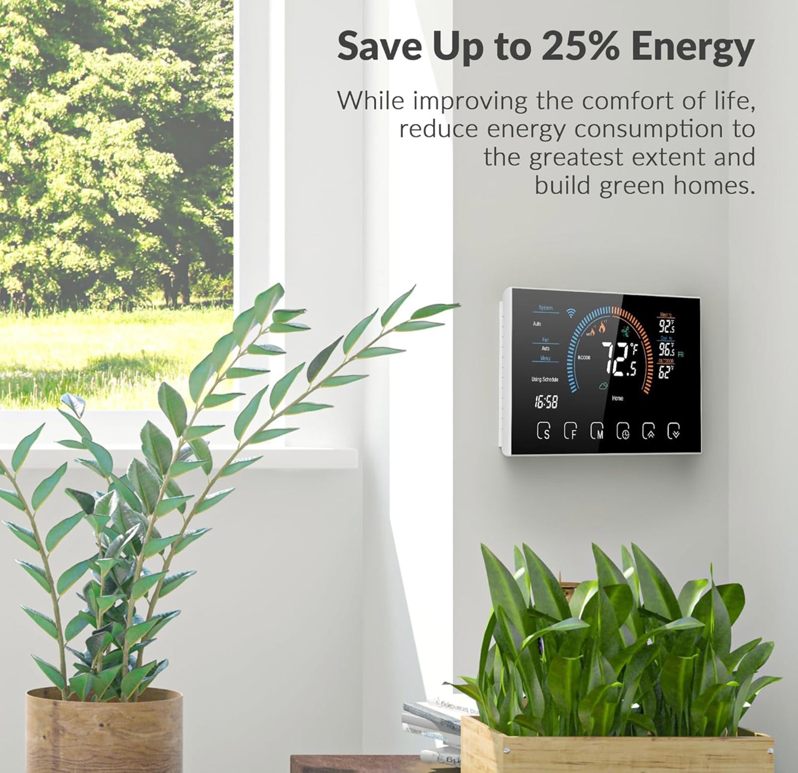 (MSRP $139.99) NBONEBS BHP‑8000c Wi‑Fi Smart Thermostat Touchscreen