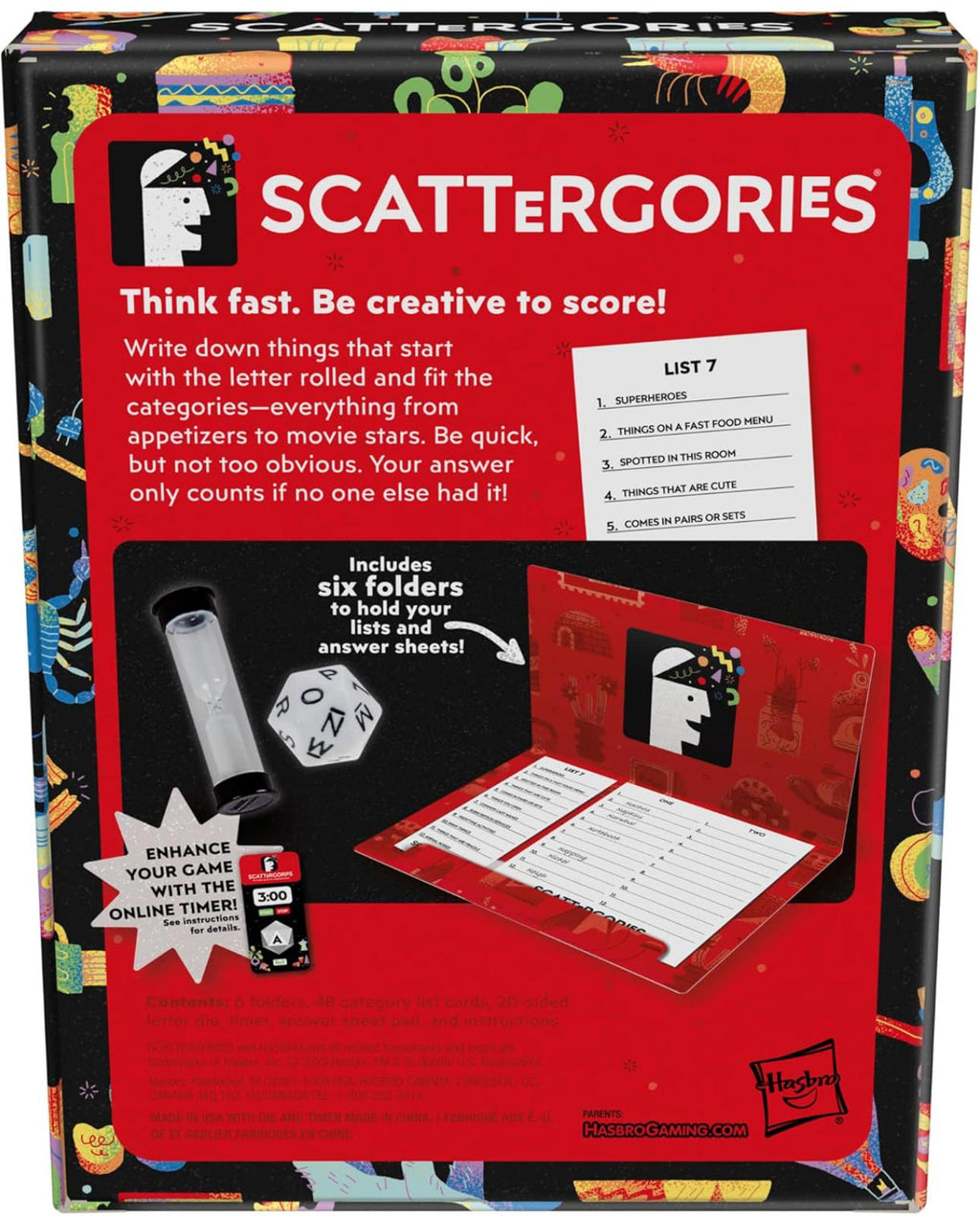 (MSRP $24.99) Hasbro Gaming Scattergories Classic Game – Party Play for 2+