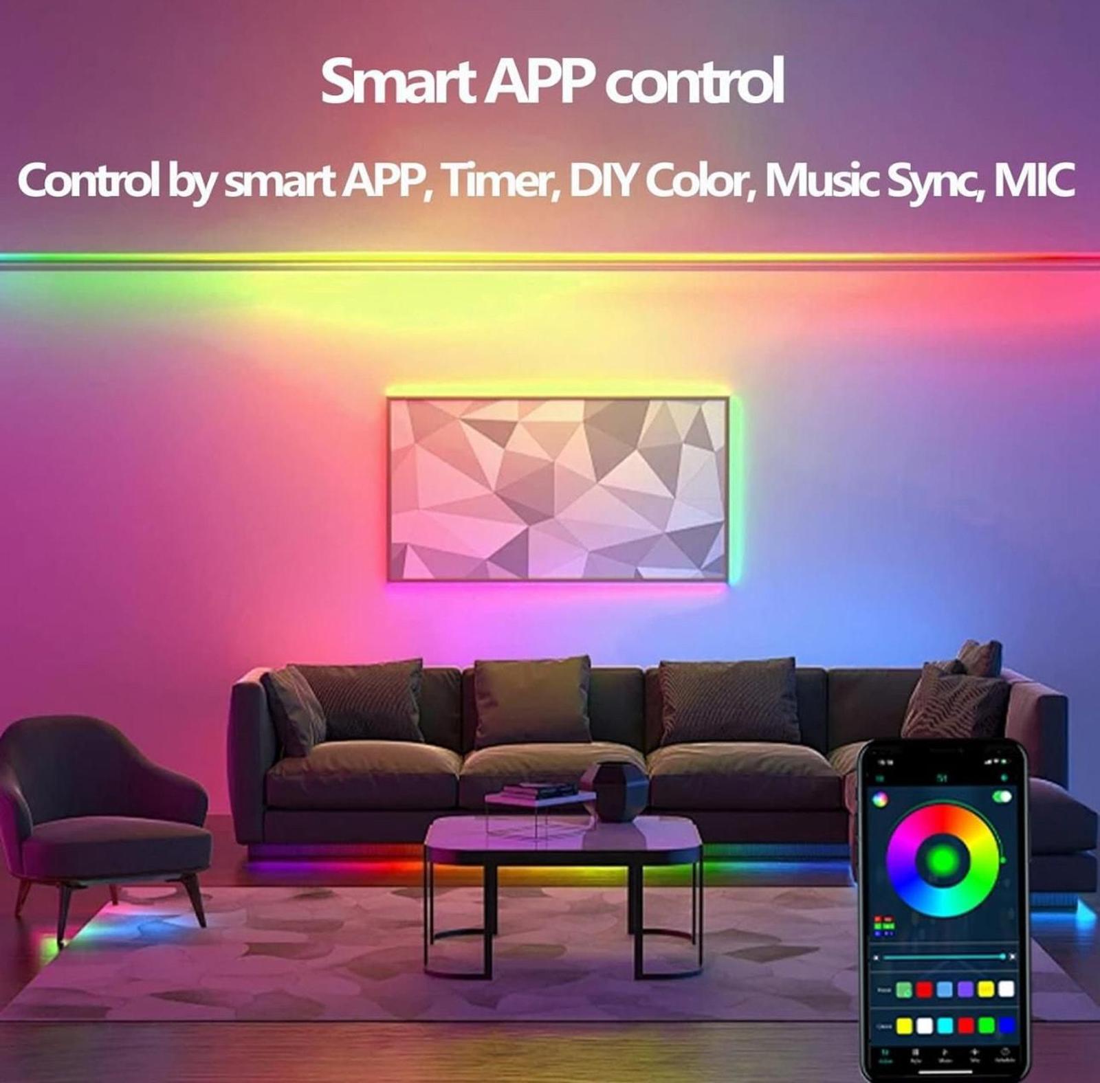 (MSRP $29.99) RGB+IC Neon Rope Lights – 6.6 ft USB-Powered Flexible LED Strip