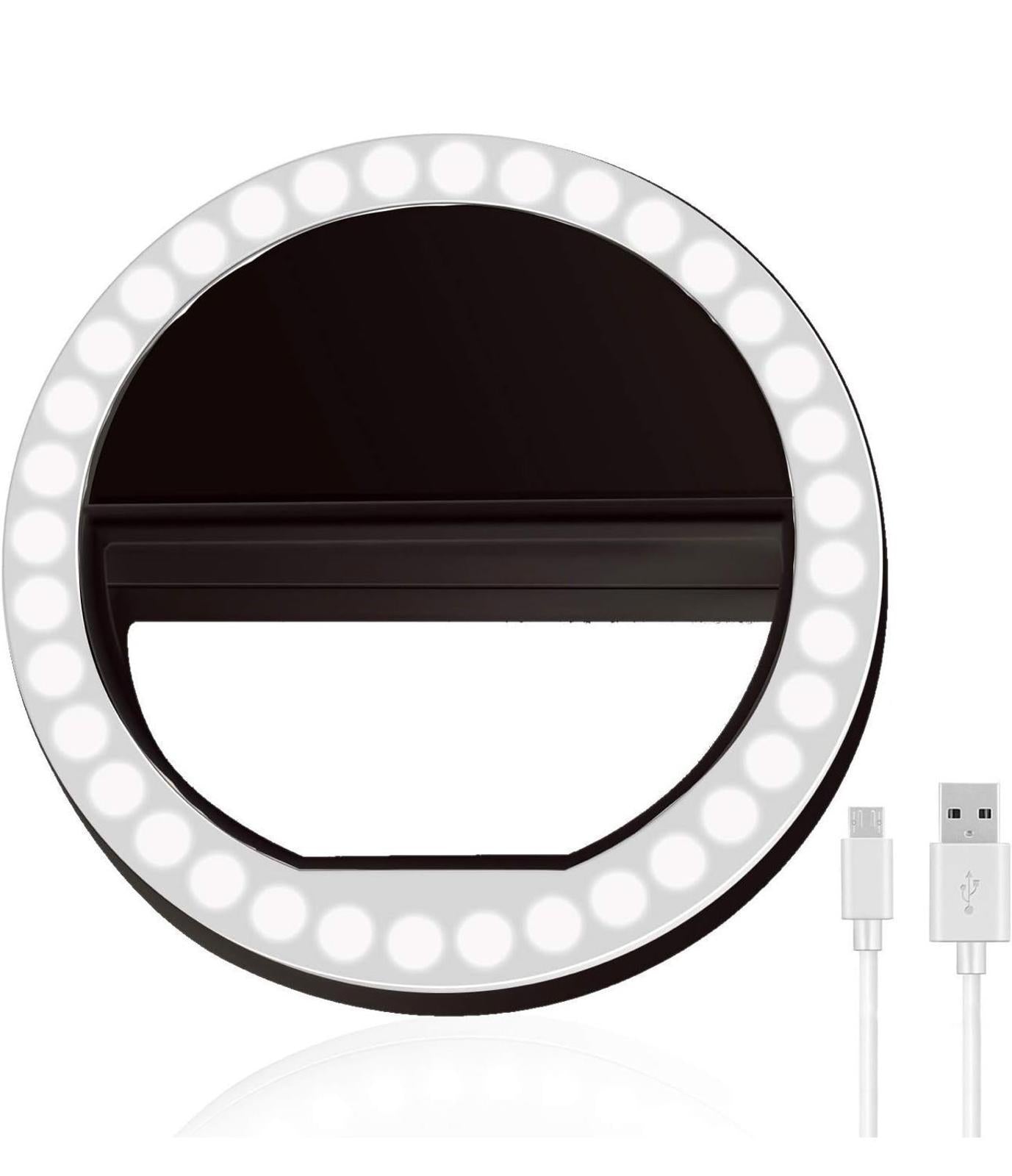 (NEW)Selfie Ring Light Rechargeable Portable Clip-on with 36 LED for Smart Phone