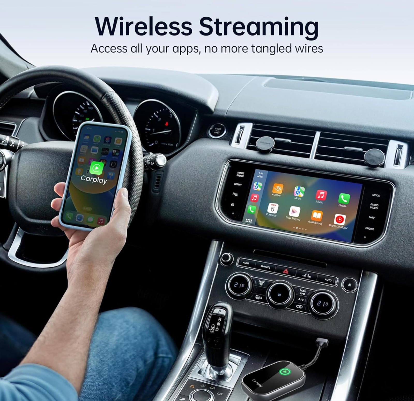 (MSRP $49.99) Wireless CarPlay Adapter – Plug & Play, Zero Latency