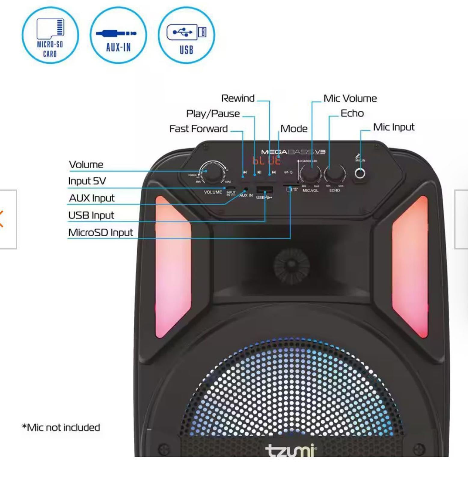 (NEW MSRP $49.95) Megabass Jobsite Speaker V3 rugged Bluetooth worksite speaker
