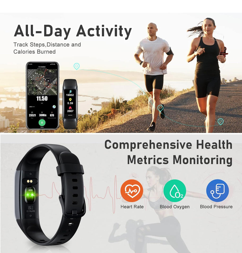 (MSRP $29.99) Fitness Tracker with 1.10″ AMOLED Touch Screen, 25 Sport Modes