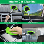 (MSRP $19.99) Windshield & Window Cleaner Tool Kit – 180° Pivot, Extendable