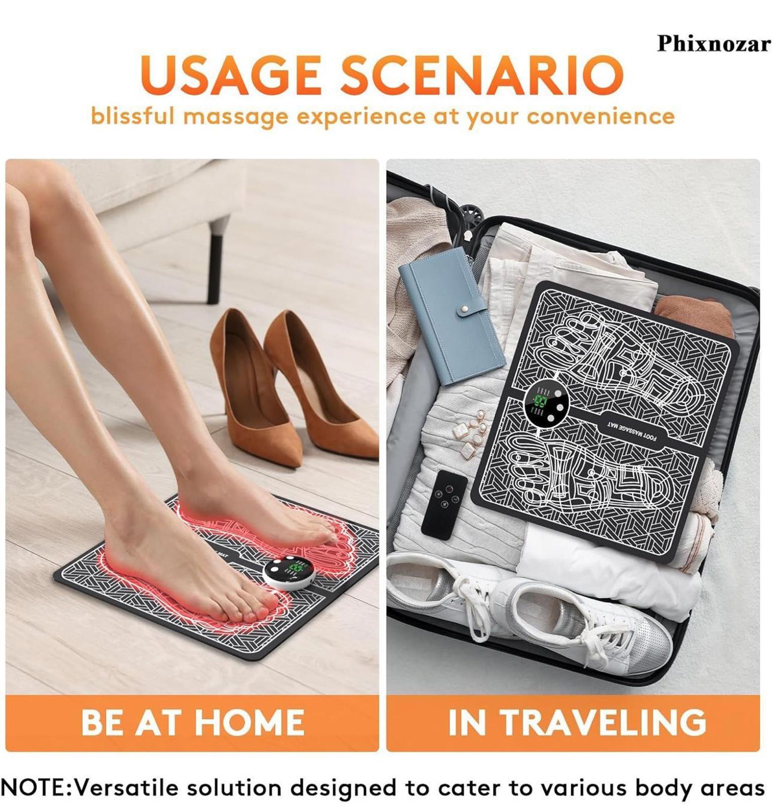 (NEW MSRP $39.99)  EMS Foot Massager TENS, LCD Screen & 2-in-1 Foot/Body Pad