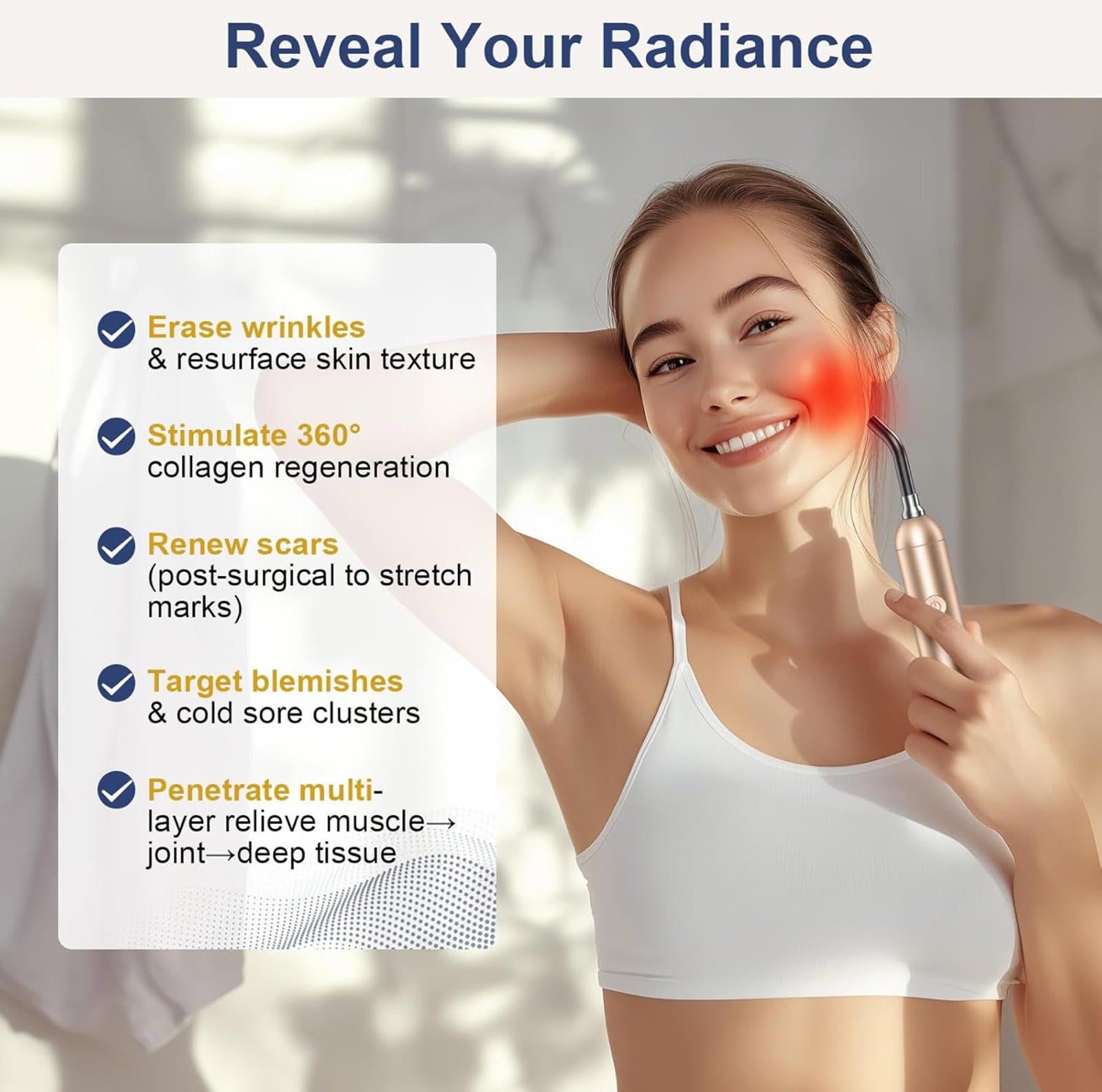 🛑 Cordless Red & Infrared Light Therapy Wand 🔥 MSRP $89.99