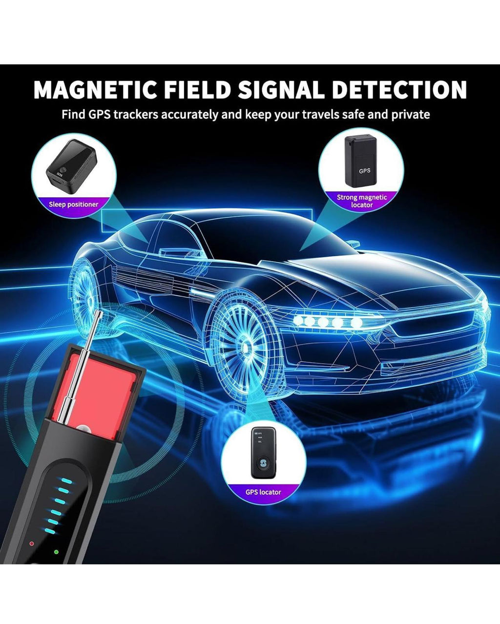 (NEW $34) Spy Camera Detector, Hidden Device Finder. Check AirBnBs, rentals, etc