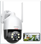 (MSRP $49.99) DEKCO 2K Outdoor PTZ WiFi Security Camera –Full‑Color Night Vision