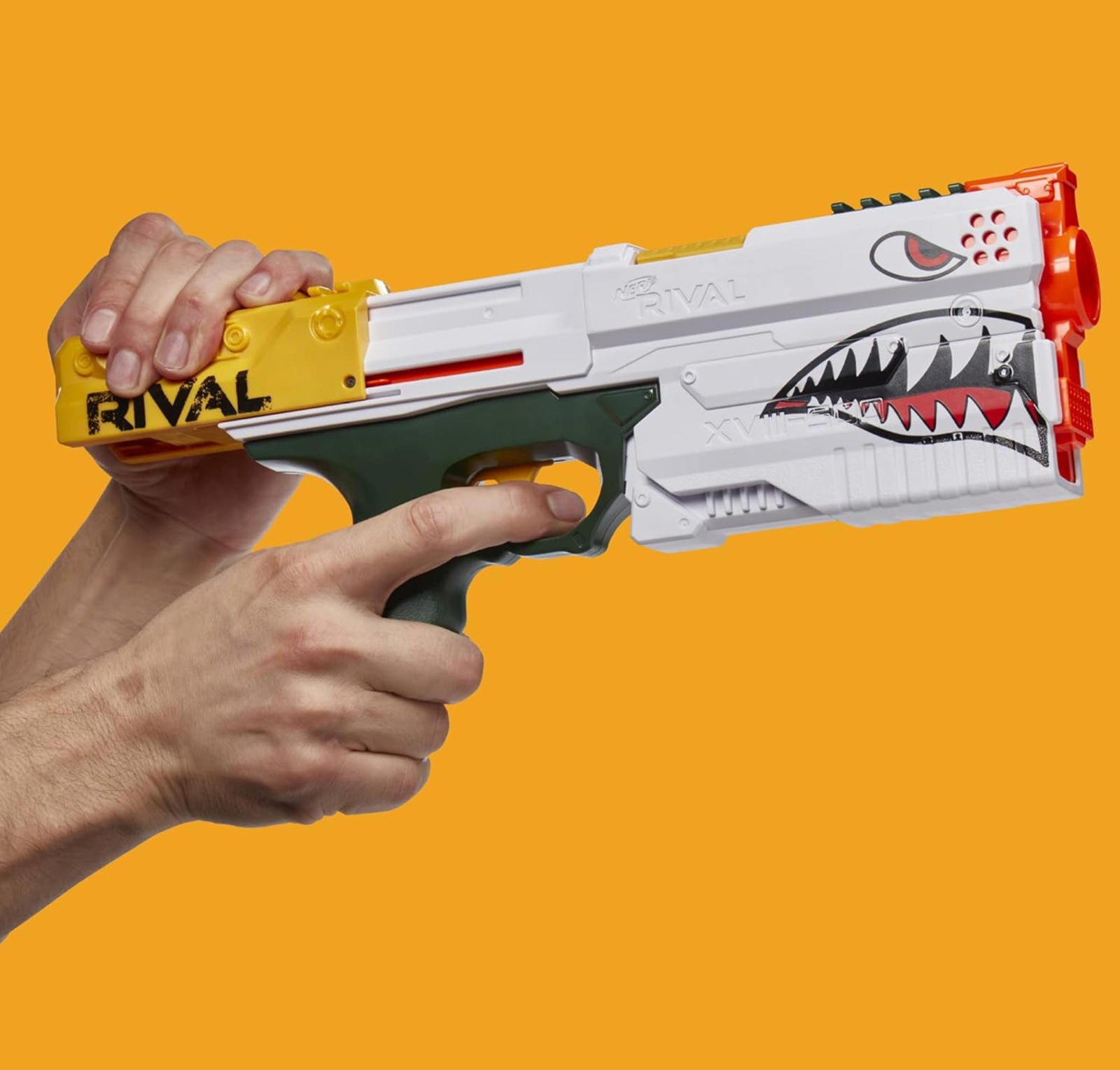 (MSRP $21.99) NERF Rival Kronos XVIII‑500 Shark Blaster – 5‑Round, 90 FPS