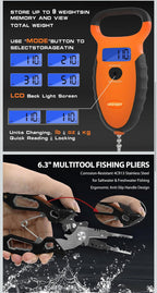 (MSRP $29.99) UEDGER Fishing Tool Kit – Pliers, Scale & Lip Gripper (1.5 lb)