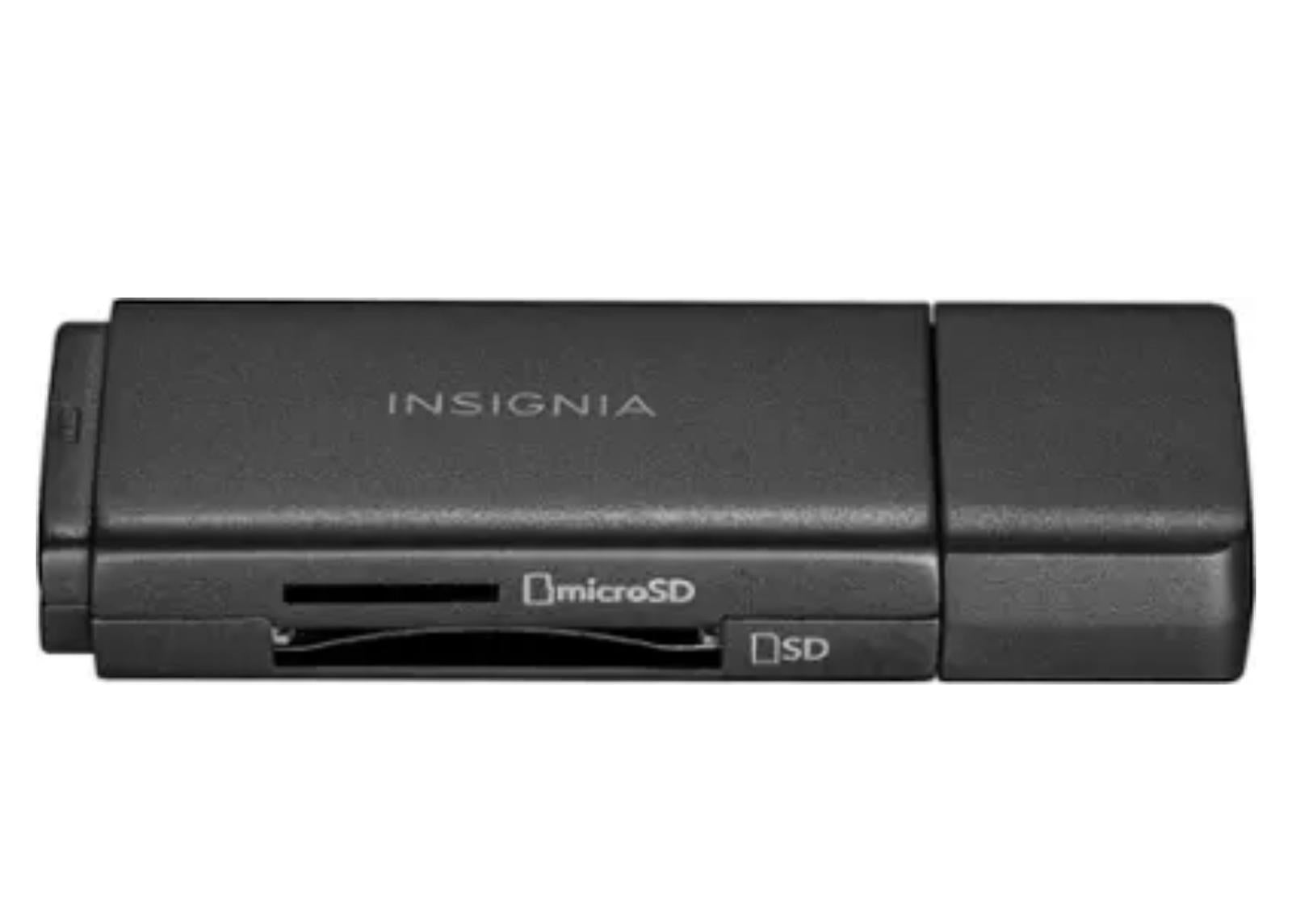 (MSRP $17.99) Insignia USB 3.0 SD + microSD Memory Card Reader — Fast, Compact