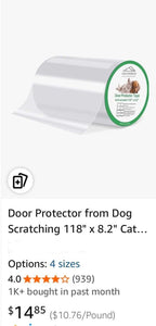 (New, MSRP 14.95) Door Protector from Dog or Cat Scratching 118" x 8.2"