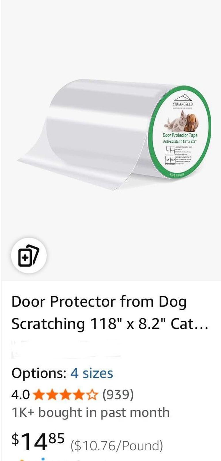 (New, MSRP 14.95) Door Protector from Dog or Cat Scratching 118" x 8.2"