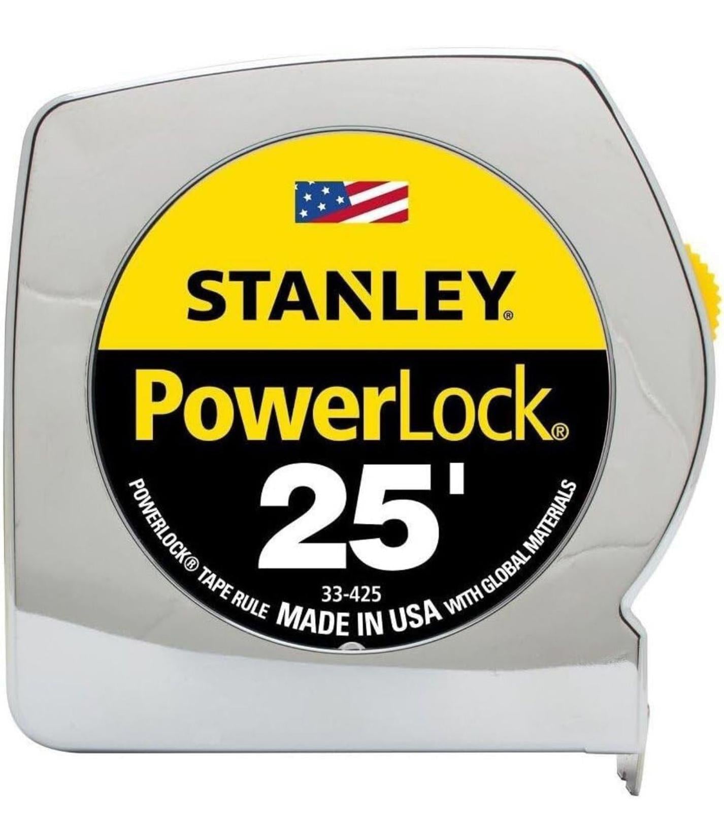 (NEW MSRP $26.99) Stanley PowerLock II Professional Tape Measure, 1″ × 25′